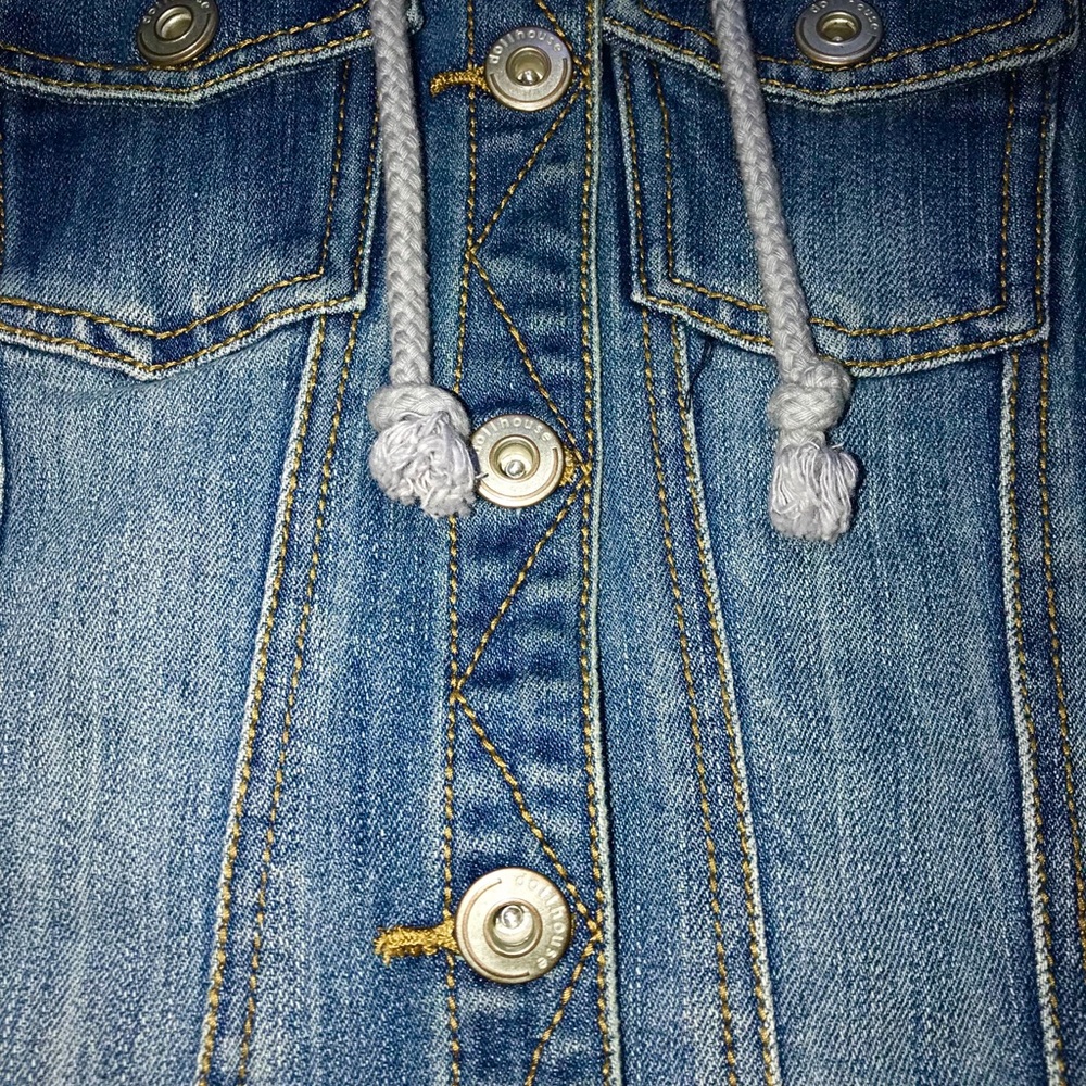 NWOT Jean Hooded Vest - Picture 6 of 6